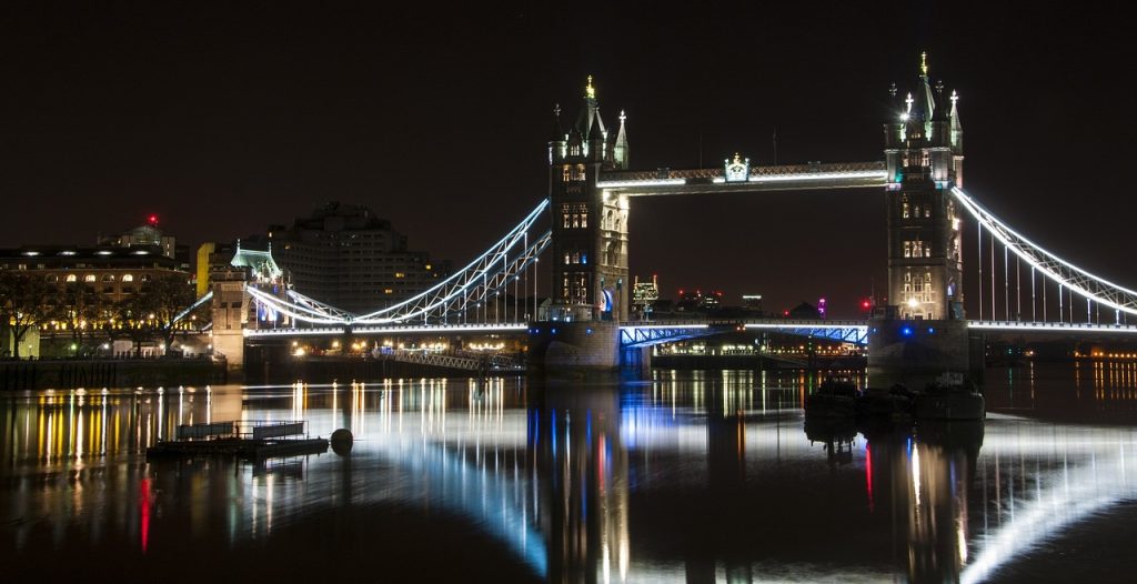 Tower Bridge at night - London at night - the River Thames at night.