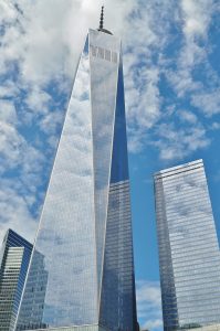 One World Trade Center view from below.